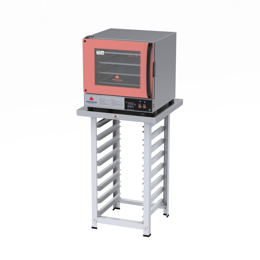 Kit Forno Turbo Elétrico PRP-004 Plus 127V Rosa + Bancada MES-004 - Progás