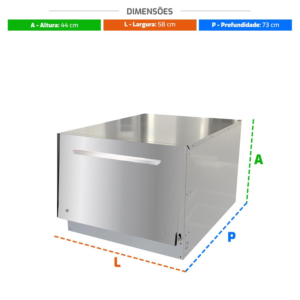Forno Profissional a Gás Natural Porta Inox 90l F70i Para Fogão Maxi - Venâncio 33306