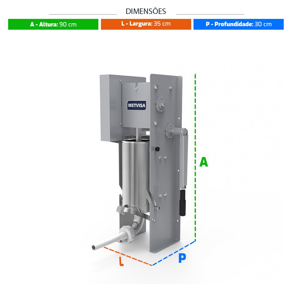 Ensacadeira de Linguiça Manual Profissional Inox Vertical 6kg ELV.6 – Metvisa