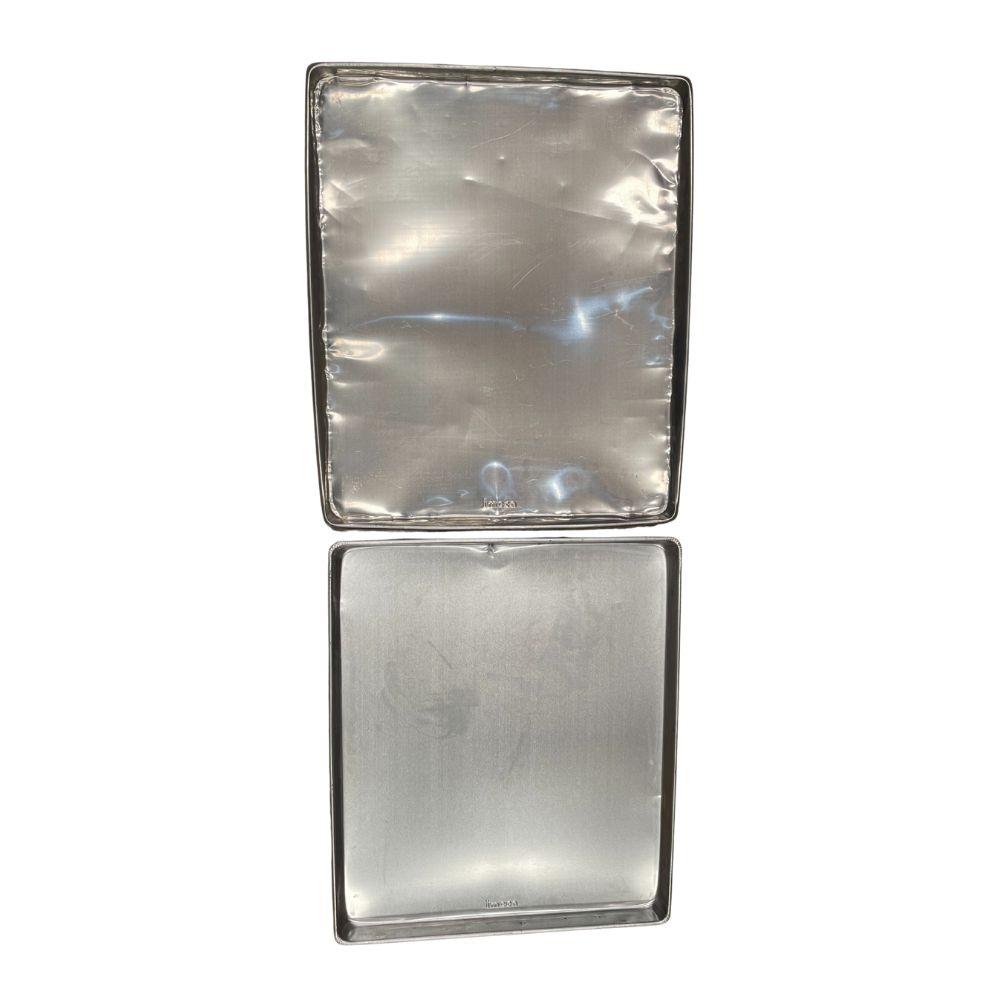 Seminovo - 2 Formas Lisas Alumínio 58x70x3,5 0,6mm - Imeca