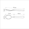 Kit - 6 Colheres de Sobremesa Leme Com Lâmina Em Aço Inox Cabo Preto Cspbag - Tramontina