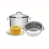 Jogo de Cozi-vapore Inox Cuscuzeira Solar Fundo Triplo 2 Peças 16cm - Tramontina 65500300