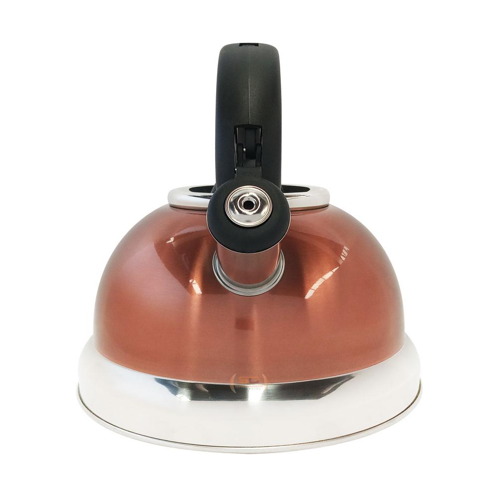 Chaleira com Apito Roma em Aço Inoxidável 2,7L Cobre - Brinox 4875102