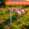 Fio Eletroplástico Rolo 500m Laranja Leve 2mm Cercas Elétricas EP500 + 100 Roldanas 24mm - Zebu
