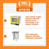 Kit - Forno Turbo Prp-004 Plus Digital 127v Amarelo + Bancada Mes-004 - Progás