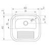 Tanque de Encaixe Para Embutir Hera 25l em Aço Inox Acetinado 40x40 - Tramontina 94403107