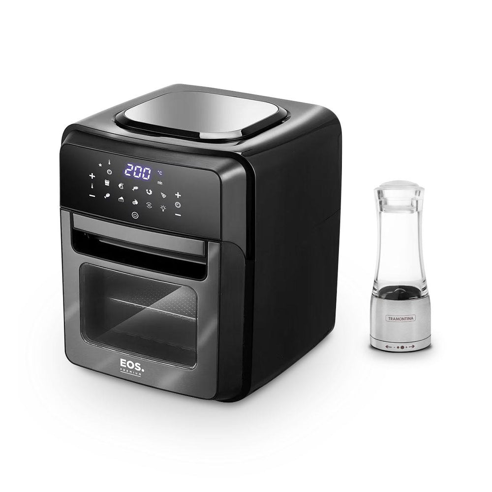 Kit Air Fryer Fritadeira Sem Óleo Toutch EAF12T 127V EOS + Moedor Sal e Pimenta Realce G Tramontina