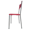 SEMINOVO - Conjunto com 8 Cadeiras de Metal Macerata Pés Retos Vermelha Acento em Plástico - Benfati