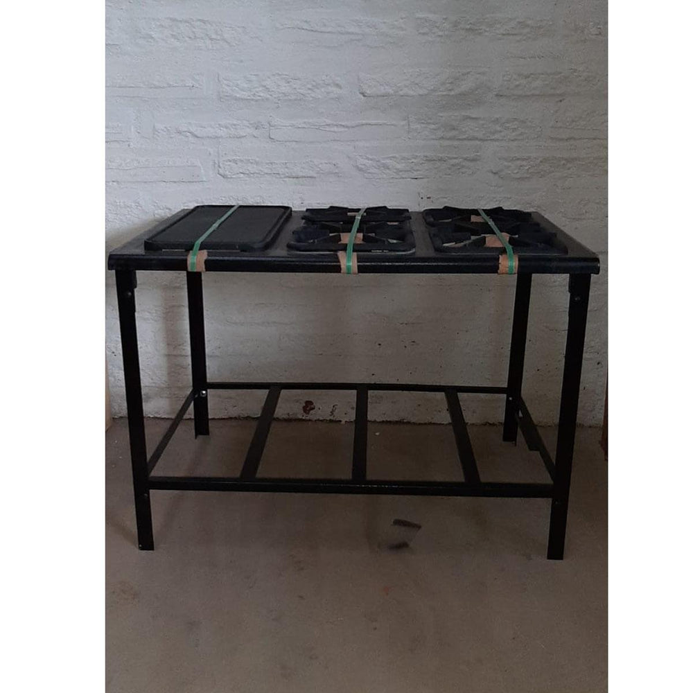 Semi - Fogao de Encosto 4 Bocas Simples Chapa, FG34ESCH - Gastromaq