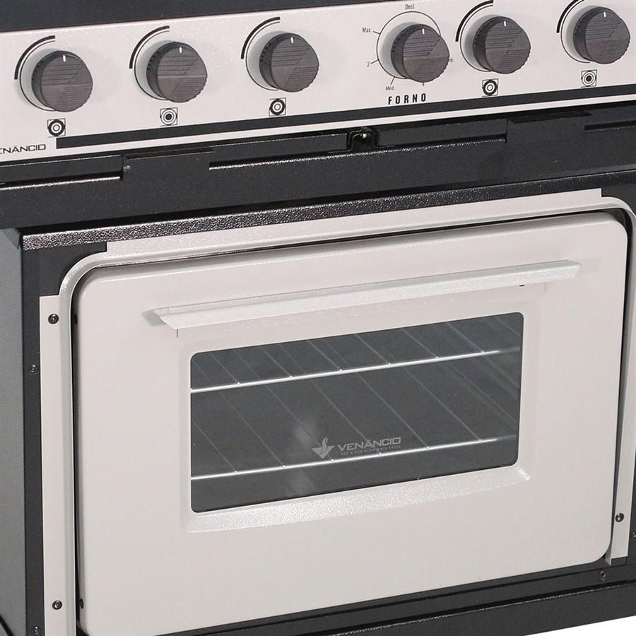 Fogão Industrial 4 Bocas a Gás Baixa Pressão Com Forno Linha Bravo BR4BF - Venâncio