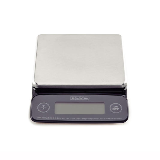 Balança Digital Base em Aço Inox Alta Precisão Para Cozinha Adatto 3kg - Tramontina 61101050