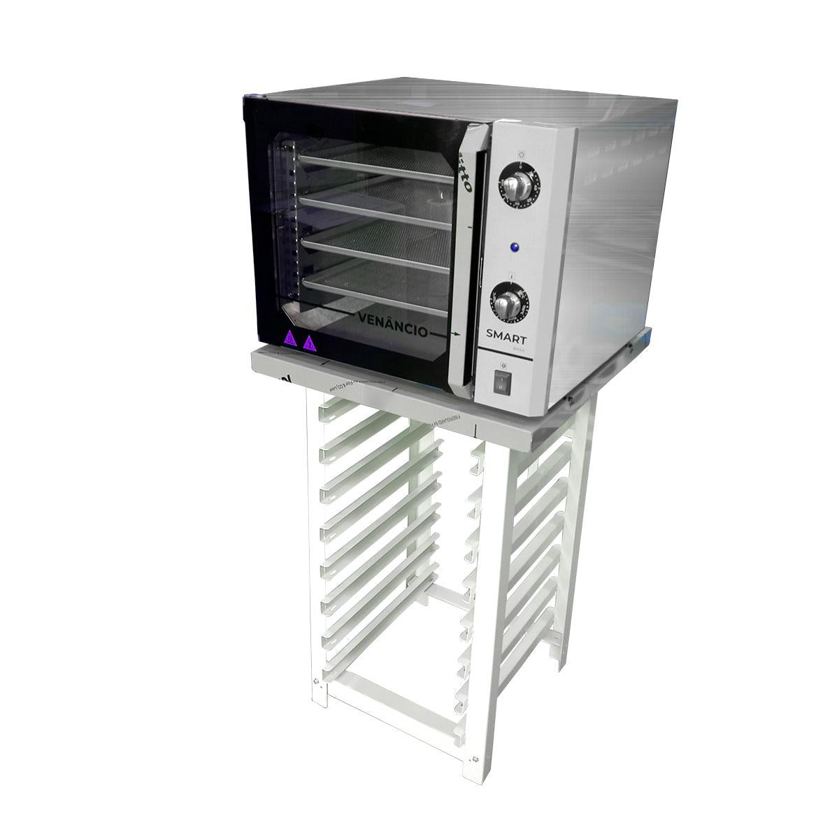 KIT - Forno Turbo Convector Smart Basic Inox FCSB4E 220v + Bancada Mes-004 - Venâncio
