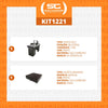 Kit - Caixa Supermercado Empacotador Check-out 1,5m Recorte + Caixa Dinheiro Manual Preto