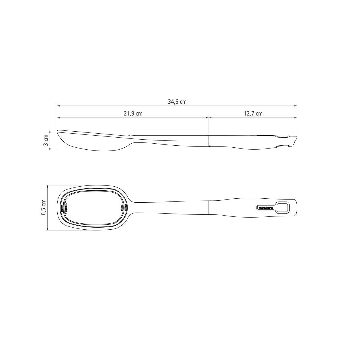 Colher Para Servir Verano Bojo em Nylon e Cabo de Polipropileno Ônix - Tramontina 25571130
