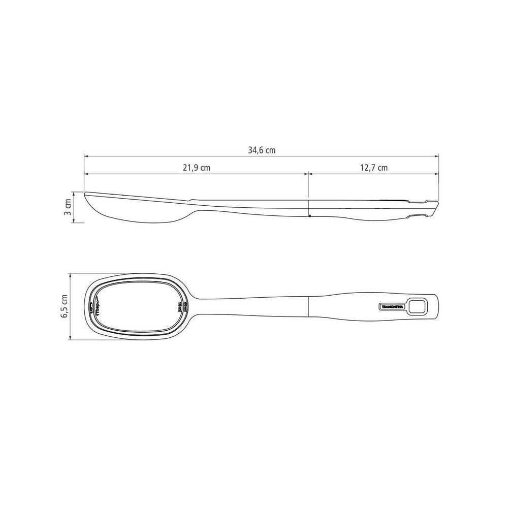 Colher Para Servir Verano Bojo em Nylon e Cabo de Polipropileno Ônix - Tramontina 25571130