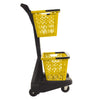 Carrinho de Compras Preto Com Cestos D-500 12kg Removíveis Amarelo - Dellaplast