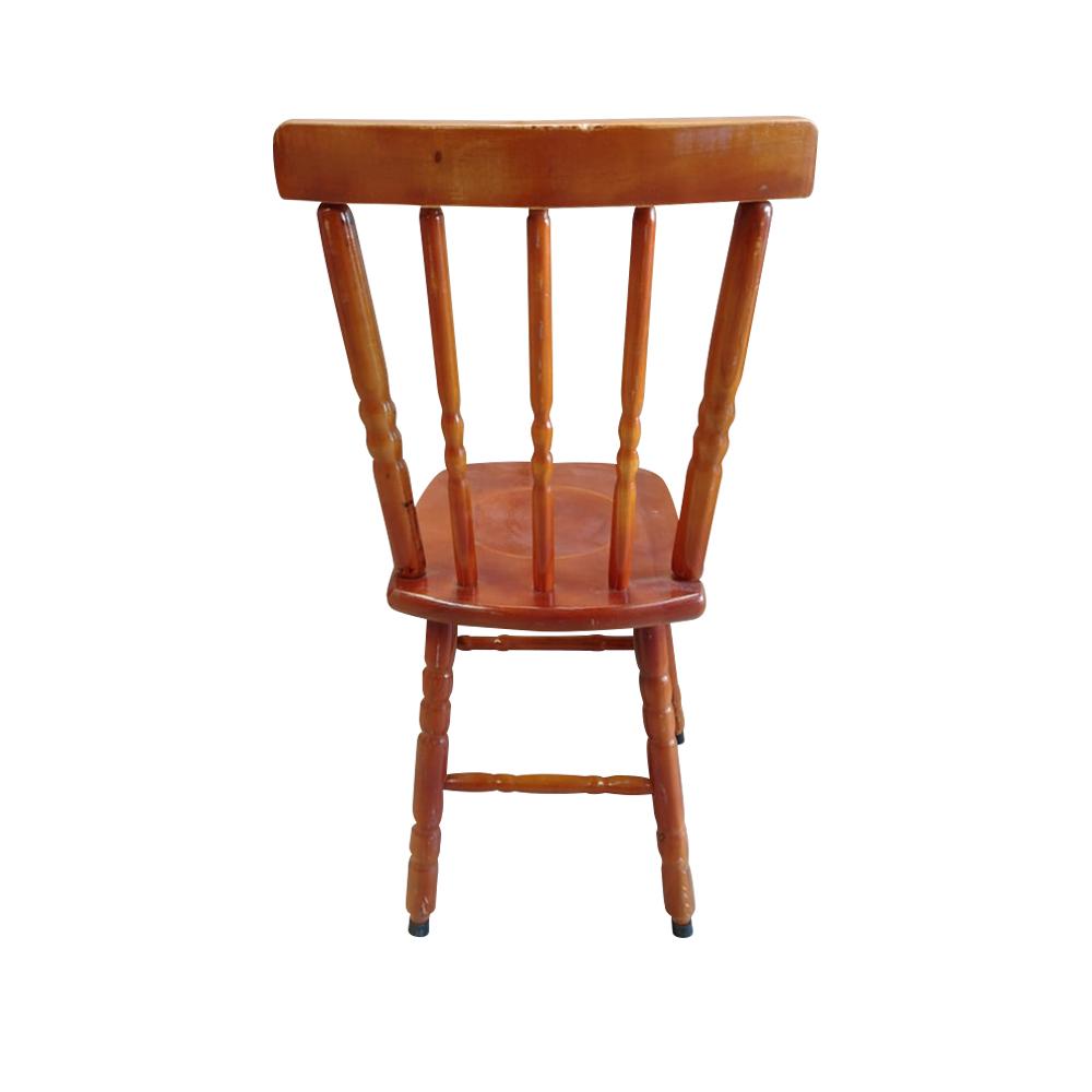 SEMINOVO - Cadeira Madeira Pés Torneados Mel Sem Estofado - Disa Móveis