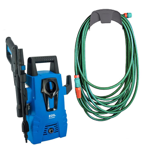 Lavadora Lava Jato Eos Alta Pressão 1500w 220v + Mangueira Verde Pvc 20m Com Acessórios Tramontina