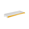 Bandeja Prateleira Ponta 30x73 Com Reforço Gôndolas New Plus com Porta Etiqueta Amarelo SA Gôndolas