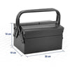 Caixa Para Ferramentas Sanfonada de Metal Com 3 Gavetas 30, 19 e 16 cm - Vonder 6115301916