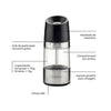 Kit - Faqueiro Premium 3 Peças + 1 Moedor de Sal Ou Pimenta Realce Em Acrílico e Inox - Tramontina