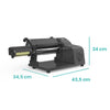 Cilindro Laminador de Massas Elétrico 28cm Carenagem Abs Nero Preto 220v - Anodilar
