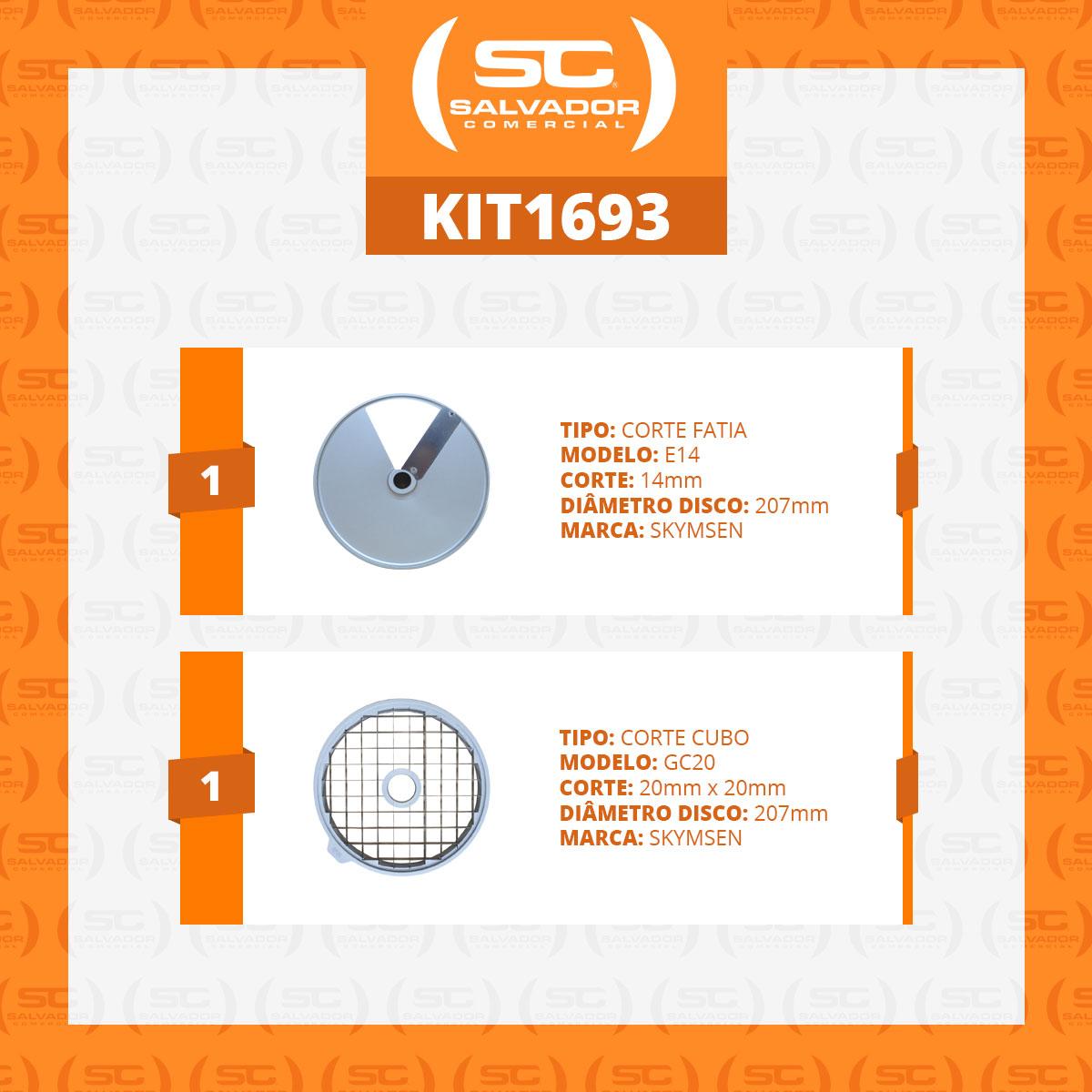 Conjunto de Discos Corte E14 Fatias 14mm e GC20 Cubos 20mm para PA7 PRO 14x20x20mm (Frutas) - Skymsen