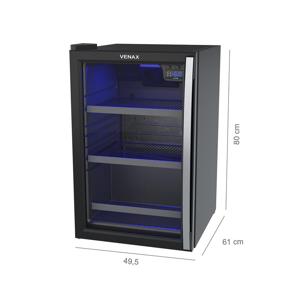 Cervejeira Visa Cooler 100L Blue Light Porta De Vidro Invertida EXPVQBL100PI 220V - Venax