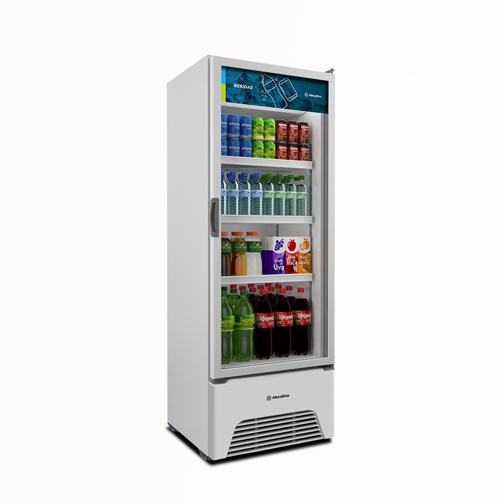 Visa Cooler Refrigerador Expositor de Bebidas Vertical 2 a 8ºc 370/403l Vb40al 220v Branco - Metalfrio