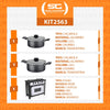 Fogão Industrial 2 Bocas com Forno Bravo Branco Venâncio + 2 Caçarolas Tramontina Turim