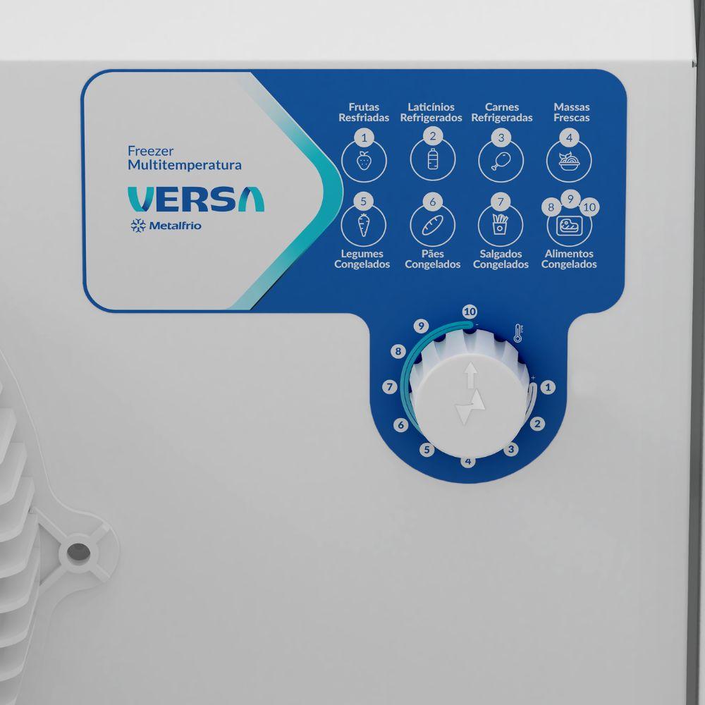 Freezer Vertical Multitemperaturas 541L Para Alimentos 8°C a -20ºC Branca VM50AH Versa 127V - Metalfrio