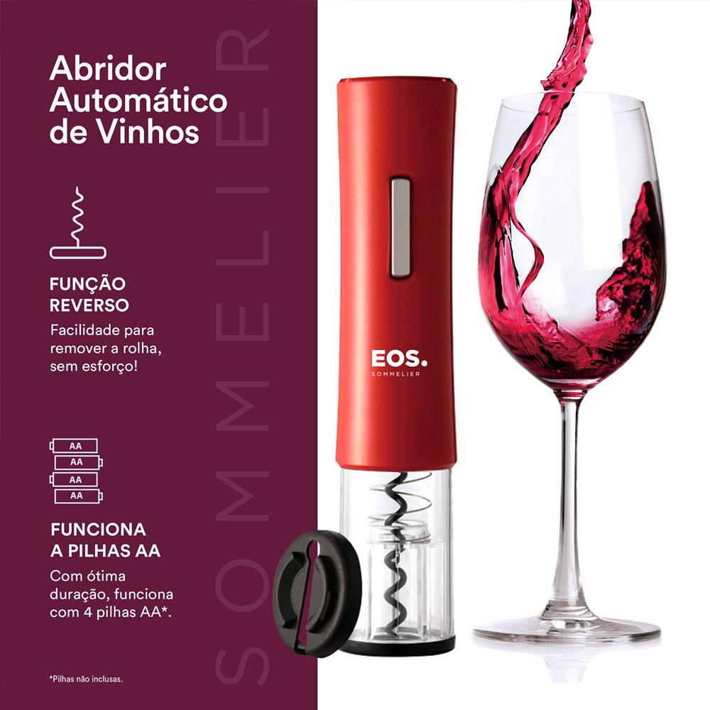 Adega Piubella 100 24 Garrafas 82L Porta Invertida 220V Venax com Abridor Elétrico Vermelho EOS