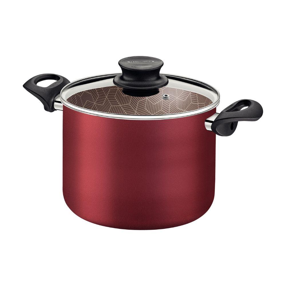 Caldeirão Paris Alumínio Revestimento Antiaderente Starflon Max Vermelho Ø18cm - Tramontina 28530718