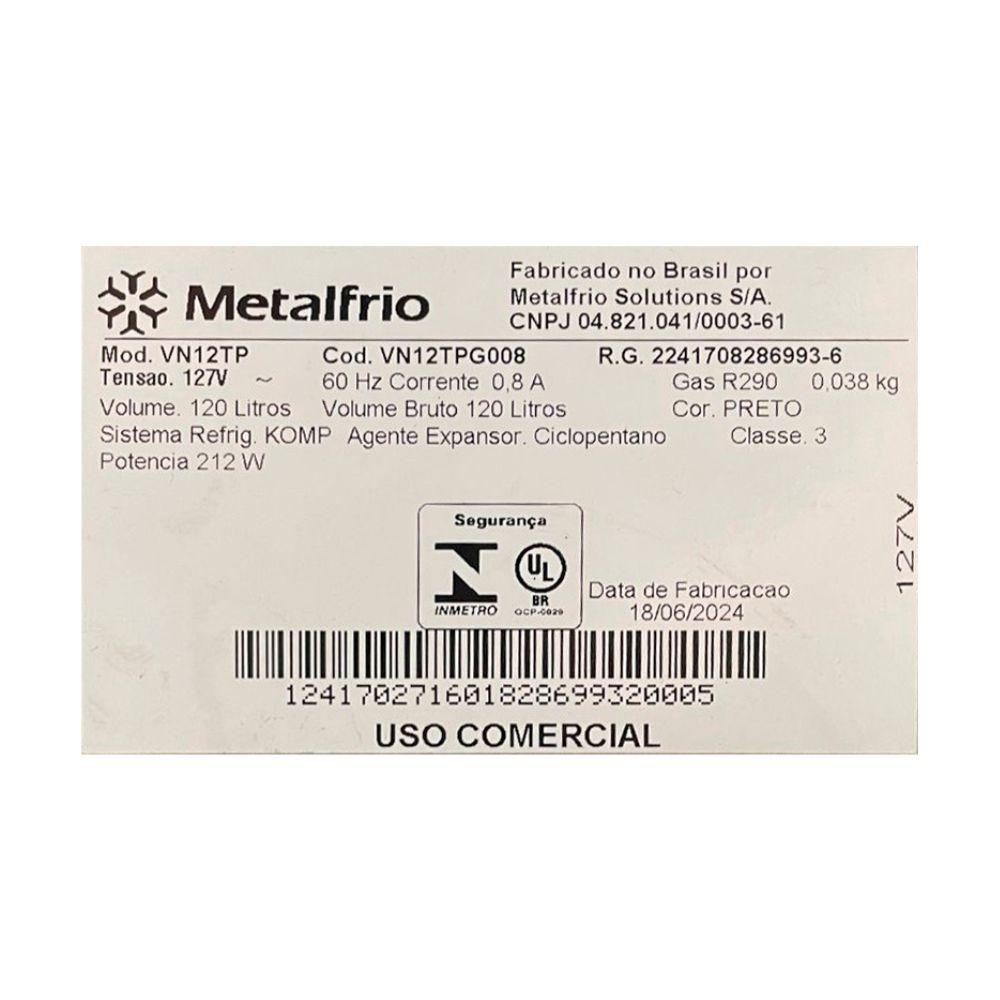 SEMINOVO - Cervejeira Beer Maxx One Inverter 98l Porta Inox Digital +2 a -6ºc Vn12tpi 127v + Transformador Bivolt - Metalfrio
