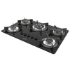 Fogão Cooktop Vidro Gás 4B Simp 1B Tripla Safe Ferro Flange Inox SAFE5D Bivolt - Nardelli 27011601-00