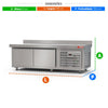 Balcão de Preparo Congelados 2 Gavetas Inox -18ºC 150cm BCG15 220v - Red Chameleon 367291-3