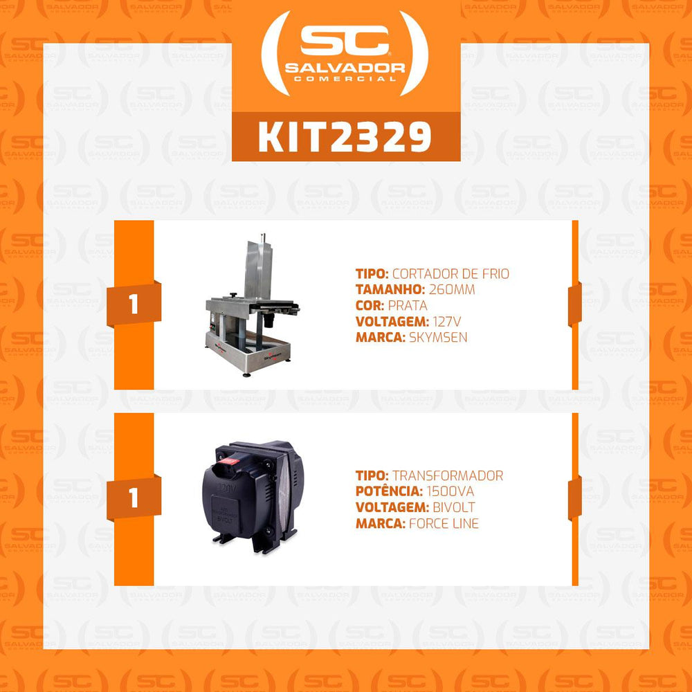Cortador De Frios Automático 260mm Industrial Elétrico 0,5 CV FFA Bivolt Com Transformador - Skymsen