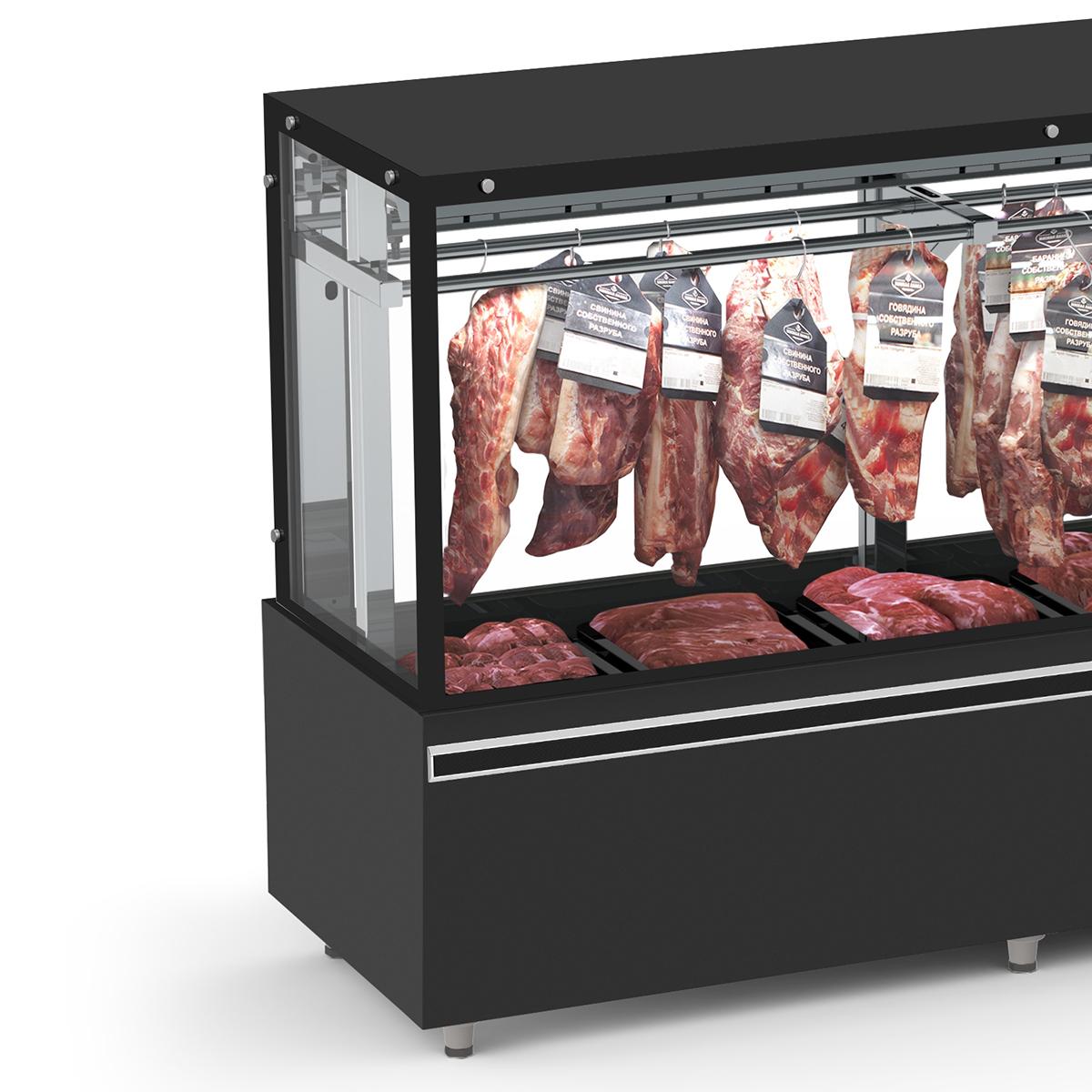 Expositor Açougue Vanguard Top Gancheira200cm Ar Forçado Eavtg2000 af 220v - Refrimate