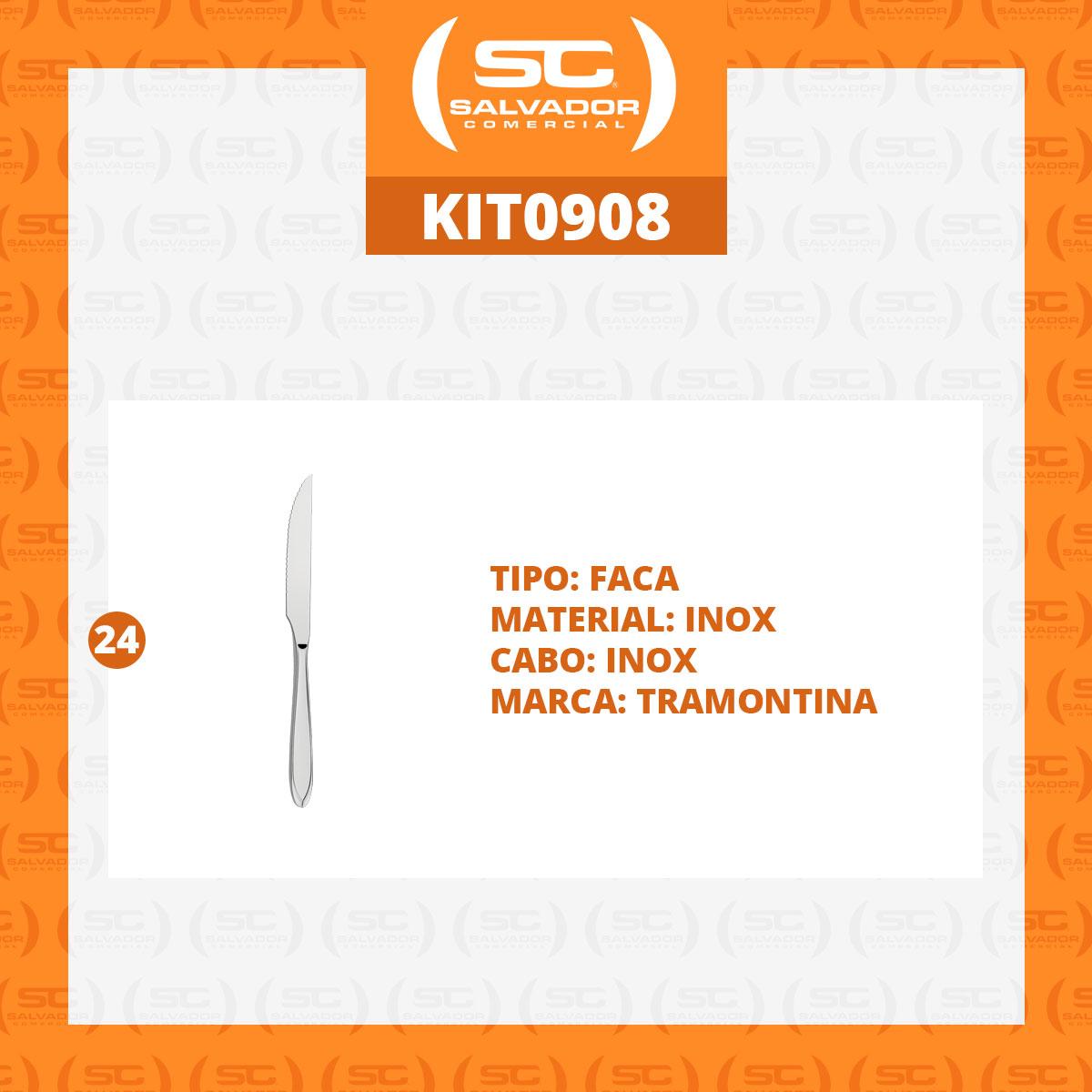 KIT - 24 Facas para Churrasco Luxo Laguna em Aço Inox FITOP - Tramontina