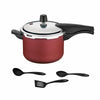 Panela de Pressão 4,5l Alumínio Antiaderente Vermelho + 3 Utensílios - Tramontina