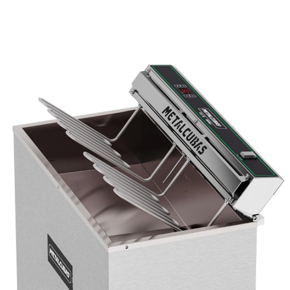 Fritador Elétrico Pedestal 3 Cestos 18l Somente Óleo 8000w Foe 18 p 220v - Metalcubas