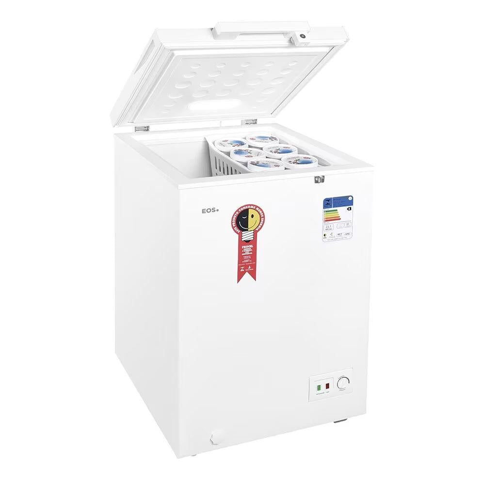 Freezer Horizontal Conservador 110 Litros Dupla Ação +8°C a -18°C Eco Gelo Tampa Sólida EFH120X 220V - EOS
