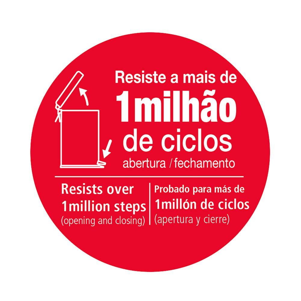 Lixeira Aço Inox Polido Prime Brasil com Pedal 12 Litros Balde Interno Removível - Tramontina 94538112