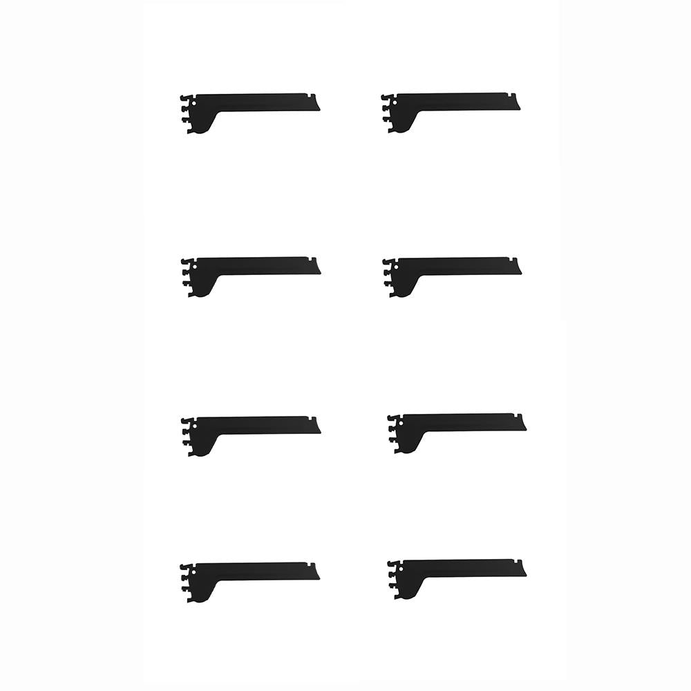 Kit 8 Mão Francesa Apoio Para Bandeja 30cm SLG Gôndolas New Plus Preto - SA Gôndolas