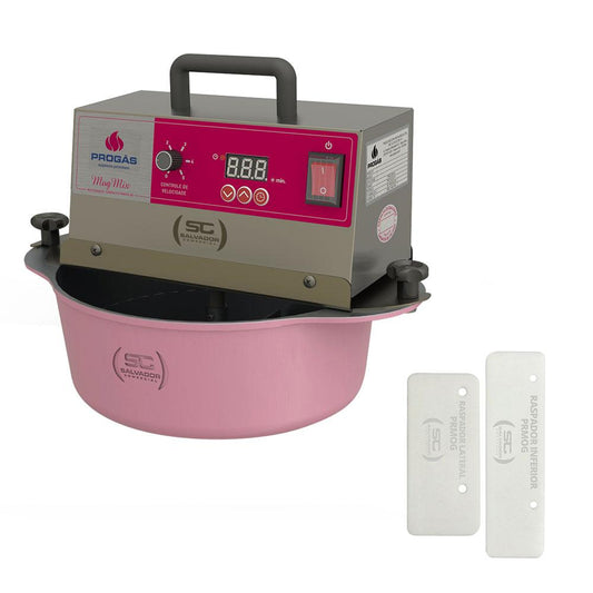 KIT - Misturador Mexedor 5 Litros PRMOG-05 Rosa Bivolt + Kit Raspadores Extra - Progás