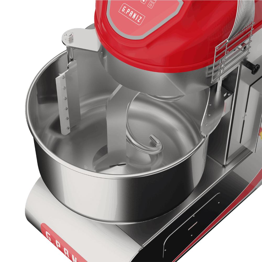 Amassadeira Espiral 80 Kg Masseira Industrial Inox 2 Velocidades AE 80 G2 I Trifásica 380T - Gpaniz 36208