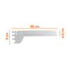 Kit 4 Mão Francesa Apoio Para Bandeja 30cm SLG Gôndolas New Plus - SA Gôndolas