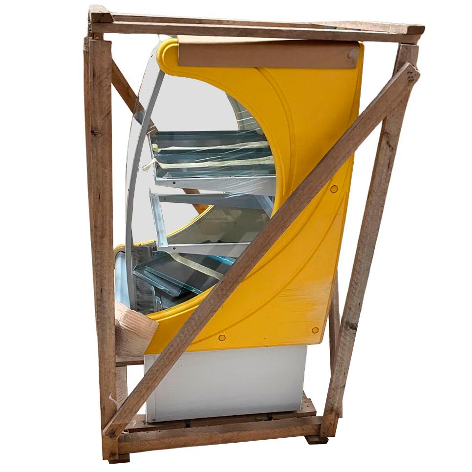 SEMINOVO - Balcão Expositor Vitrine Panorâmica Estufa 0,60M VPE600 Amarelo 220V - Refrimate