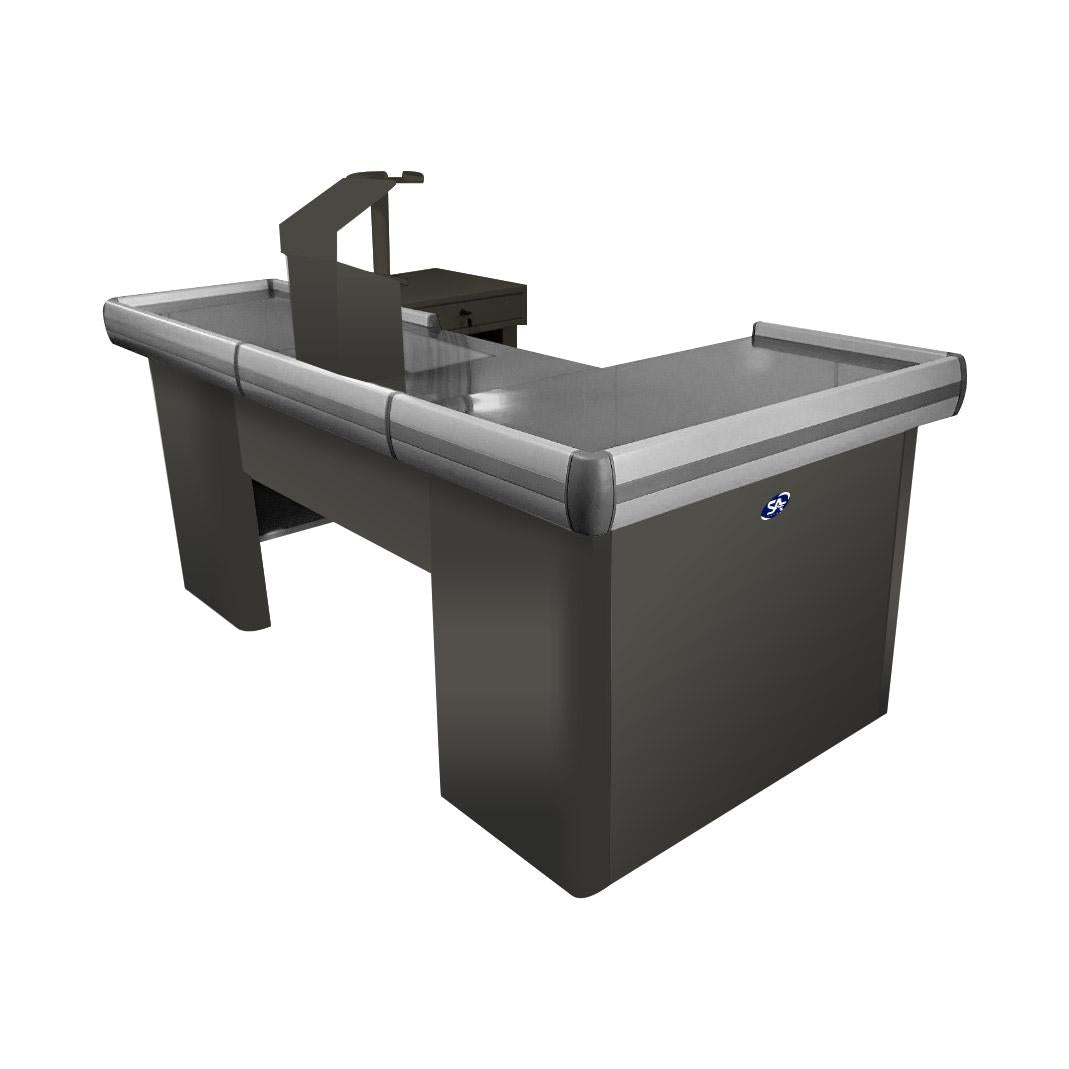 Caixa Supermercado Empacotador Preto 2m Check Out e Balança Bivolt 30kg - Urano