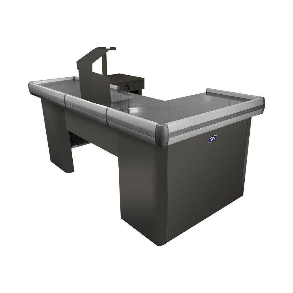 Caixa Supermercado Empacotador Preto 2m Check Out e Balança Bivolt 30kg - Urano